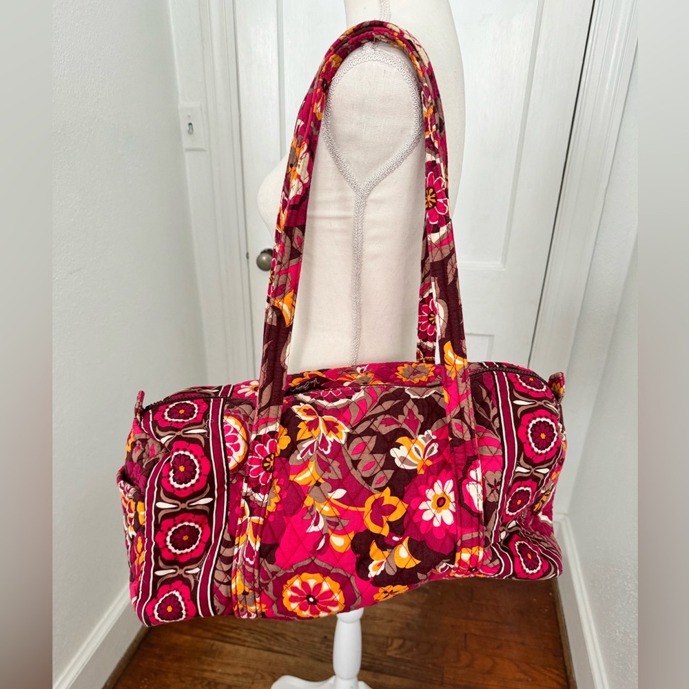 Vera Bradley Pink and Red Floral Travel Bag